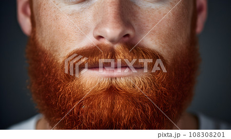 Perfect beard Close up. 108308201