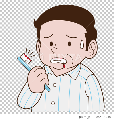 歯磨きで歯茎から血 108308930