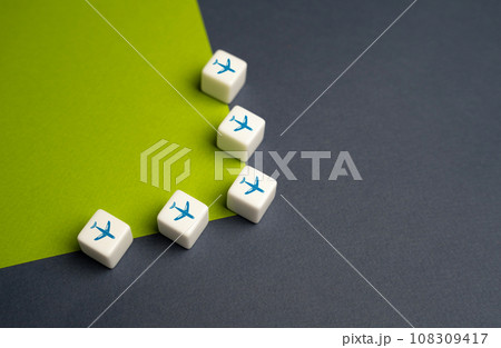 Travel by plane. Choose a destination for your vacation and holidays. Hot travel destinations. Air transfer. Search for cheap tickets. Low cost airlines. 108309417