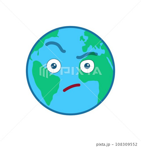 Suspecting world globe isolated emoticon Suspecting world globe isolated emoticon 108309552