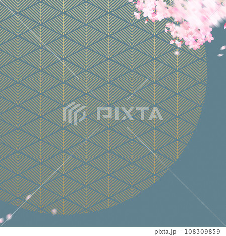 桜の落ち着いた和風背景 108309859