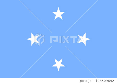 Flag Federated States Micronesia flat style Flag Federated States Micronesia flat style 108309892