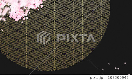 夜桜をイメージした和風背景 108309943
