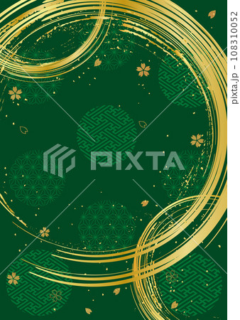 金箔筆模様背景1839 108310052