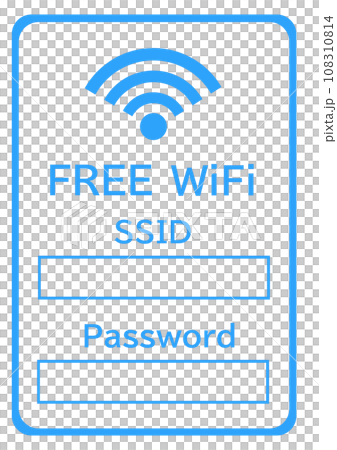 Free　WiFi  　SSIDとPassword　テキストスペース 108310814