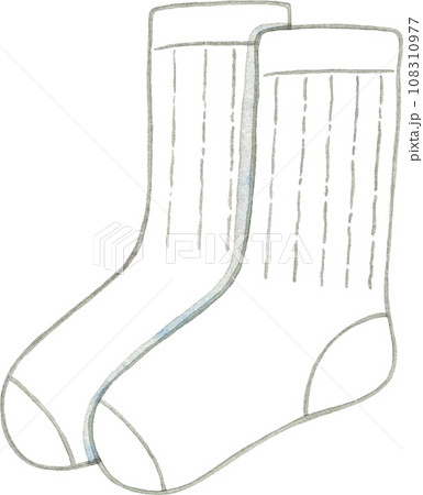 白い靴下(ホワイトソックス)のイラスト 108310977