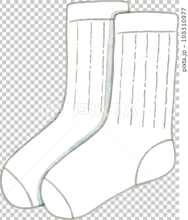白い靴下(ホワイトソックス)のイラスト 108310977