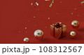 金色のプレゼントと赤い高級感のある背景 108312567