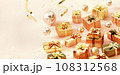 キラキラ輝くピンクとゴールドのプレゼント 108312568