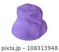 Purple bucket hat isolated on transparent background, PNG File Format. 108313948