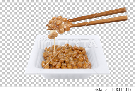 納豆插畫真實筷子套裝 納豆插畫真實筷子套裝 108314315