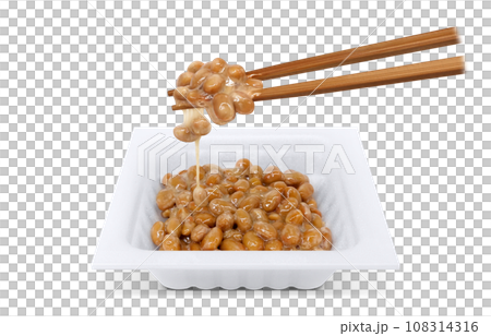 納豆插畫真實筷子套裝 納豆插畫真實筷子套裝 108314316