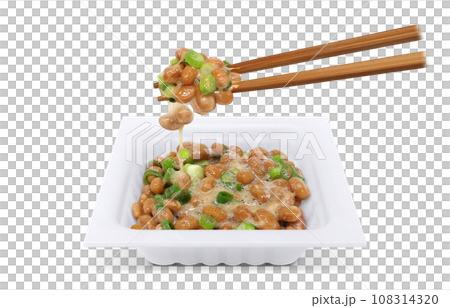 納豆插畫真實筷子套裝 108314320