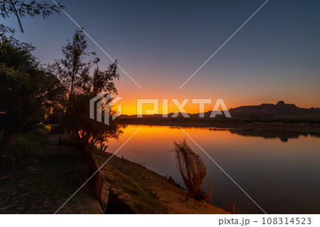 The orange river at sunset The orange river at sunset 108314523
