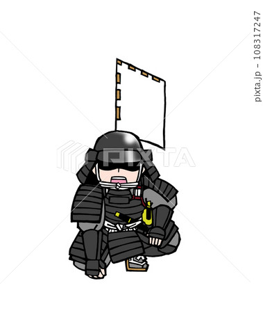 武者（伝令・前・黒 108317247