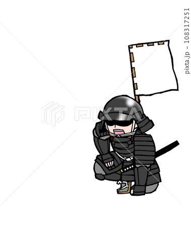 武者（伝令・右・黒 108317251