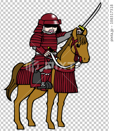 武者武者（騎馬/紅） 108317318