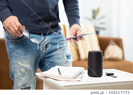 The man listening music. The man listening music. 108317755