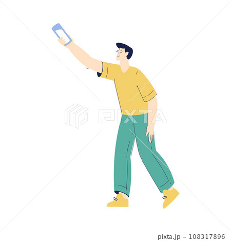 Man Character with Glass Enjoying Cold Refreshing Drink Vector Illustration Man Character with Glass Enjoying Cold Refreshing Drink Vector Illustration 108317896