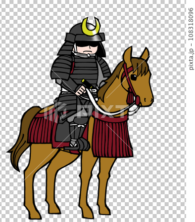 部将（騎馬・左・黒 108318096
