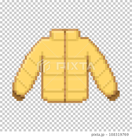 Pixel illustration of khaki down 108319769