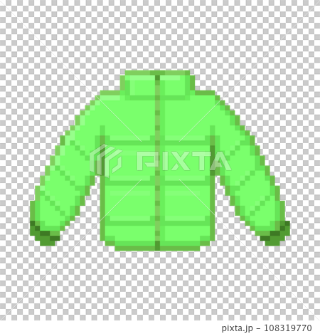 Pixel illustration of green down 108319770