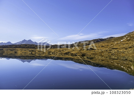 Lake Totensee on the Grimsel mountain pass,...の写真素材