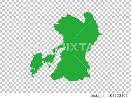 Prefectural map Kumamoto prefecture 108323105
