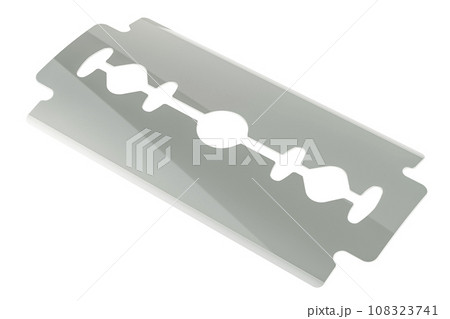 Double edge razor, stainless blade. 3D rendering 108323741