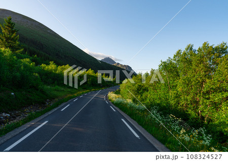 Lofoten island, Norway Summer Landscape Lofoten is known for a distinctive scenery of mountains, sea 108324527