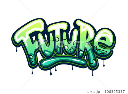 Future, graffiti street art and urban style - Stock