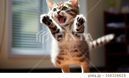 Beautiful playing kitten Beautiful playing kitten 108326628