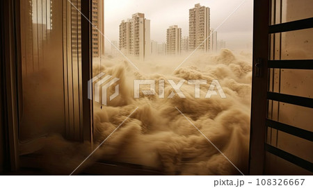 Big sandstorm in the city 108326667