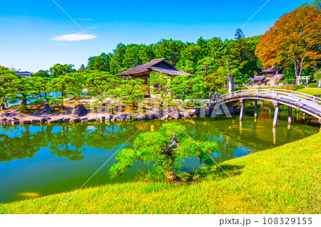 日本三名園 後楽園の景観 日本三名園 後楽園の景観 108329155
