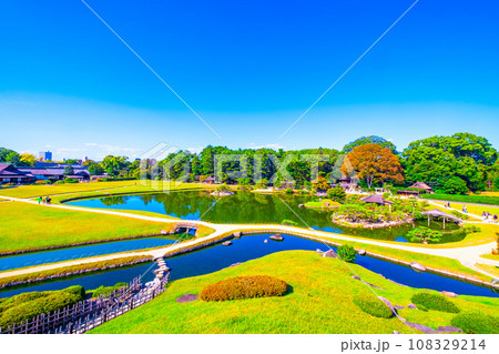 日本三名園 後楽園の景観 日本三名園 後楽園の景観 108329214