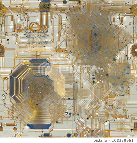 A digital illustration describing quantum computing. 108329961