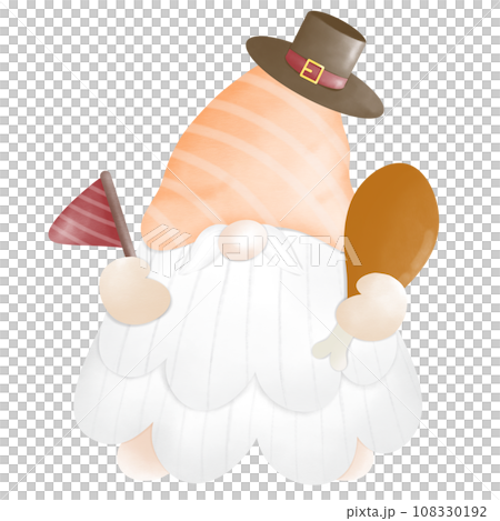 happy party gnome in autumn 108330192