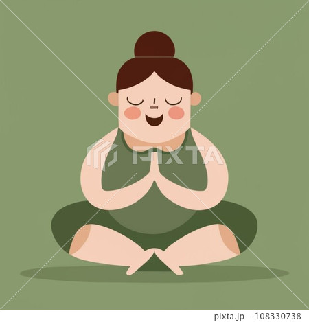 Yoga girl illustration design exercise for weight loss Yoga girl illustration design exercise for weight loss 108330738
