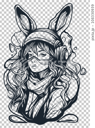 unicorn with unicorn hair 108330939