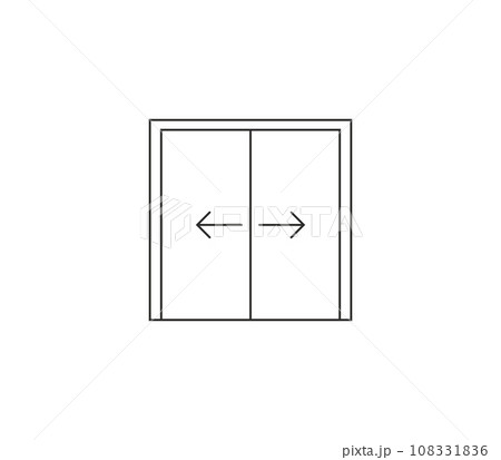 Sliding door icon. Vector illustration. 108331836