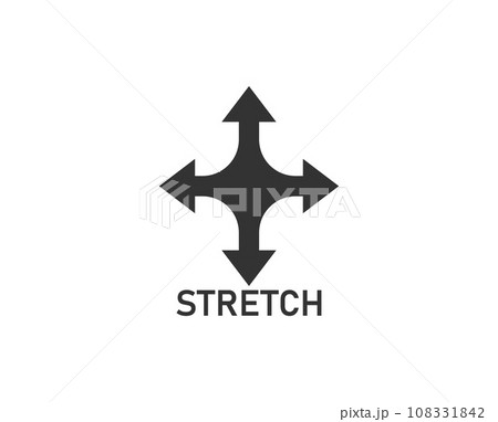 Stretch, fabric, textile icon. Vector illustration. Stretch, fabric, textile icon. Vector illustration. 108331842