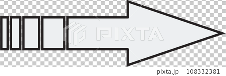 Arrow_with outline, white painting Arrow_with outline, white painting 108332381