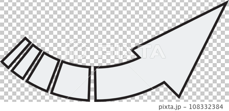 Arrow_with outline, white painting 108332384