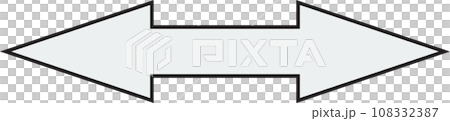 Arrow_with outline, white painting 108332387