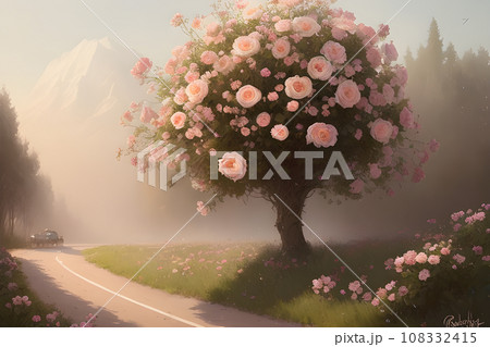 the photorealism rose world landscape 108332415