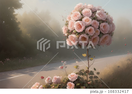 the photorealism rose world landscape 108332417