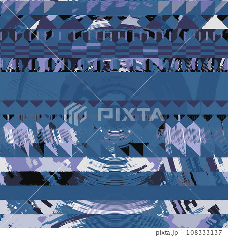 Modern abstract textile fashion seamless pattern. Grunge textured abstract art print design vector illustration.  108333137