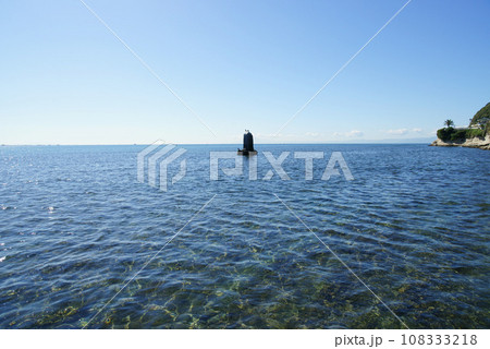 海中に立つ「不如帰」の碑 108333218