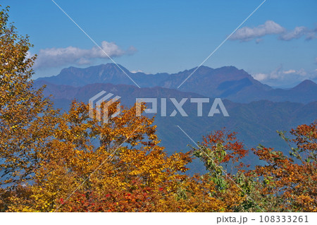 五竜遠見から望む秋の戸隠連峰 108333261