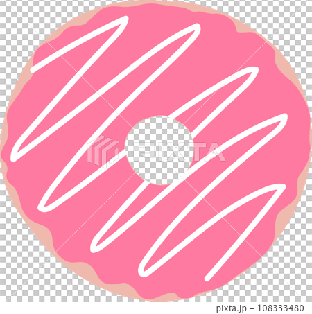 ドーナツ　ピンク 108333480